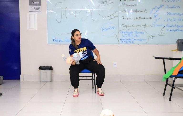 Turma 302A  Técnico em Enfermagem em aula de APH (16/08/2024)