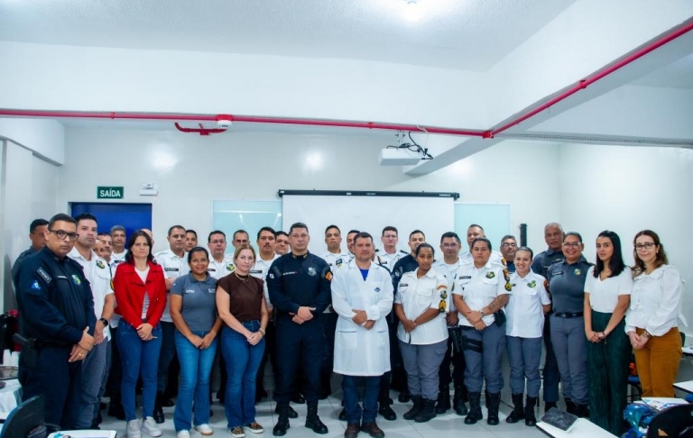 A parceria entre o CETEM e a Diretoria de Saúde da Polícia Militar de Mato Grosso foi realizado o curso de CIPA