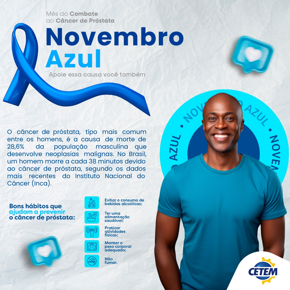 Novembro Azul: Cuide da sua saúde e da vida de quem você ama