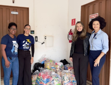 Mais de 400 kg de alimentos arrecadados durante a 21° Semana da Enfermagem são doados ao Lar dos Idosos São Vicente de Paulo em VG